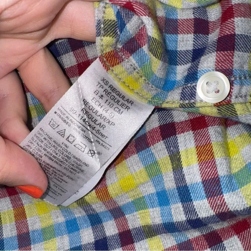 Kid's GAP Colorful Plaid Button-Down Shirt